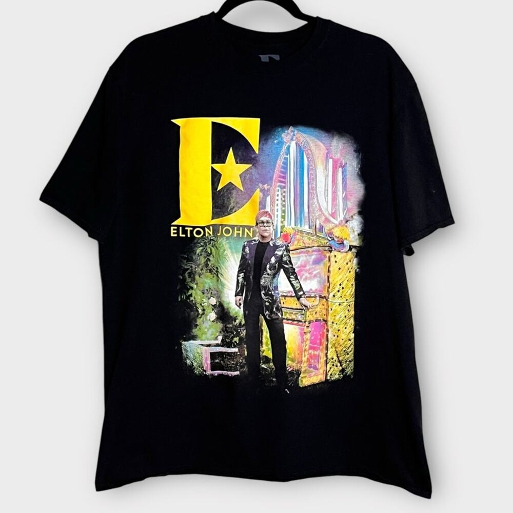 ELTON JOHN Farewell Yellow Brick Road 2022 Concert Tour T Shirt Size XL - Picture 2 of 6